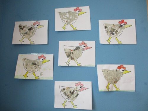 Wir malen Hühner
